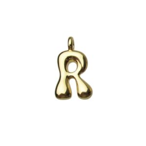 18k gold plated tarnish resistant brass bubble balloon letter charms Australia
