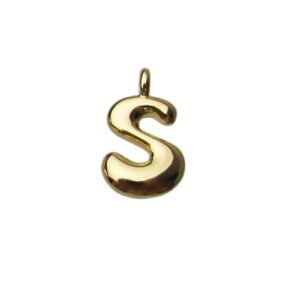 18k gold plated tarnish resistant brass bubble balloon letter charms Australia