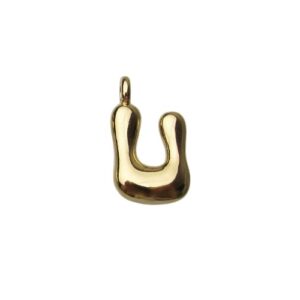 18k gold plated tarnish resistant brass bubble balloon letter charms Australia