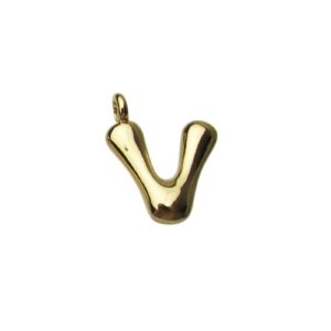 18k gold plated tarnish resistant brass bubble balloon letter charms Australia