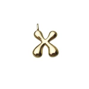 18k gold plated tarnish resistant brass bubble balloon letter charms Australia