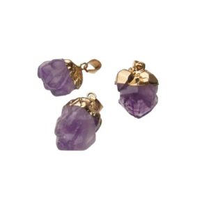 amethyst small crystal point pendant