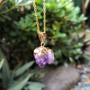 amethyst small crystal point pendant
