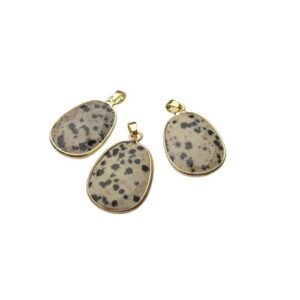 dalmatian jasper gemstone pendant