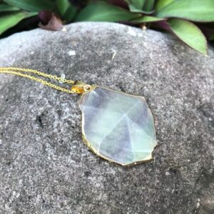 fluorite gemstone pendant natural crystals Australia