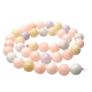10mm round morganite jade gemstone beads