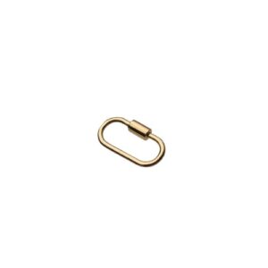 Tarnish Resistant 25mm Carabiner – 18K Gold Plated Brass [each]