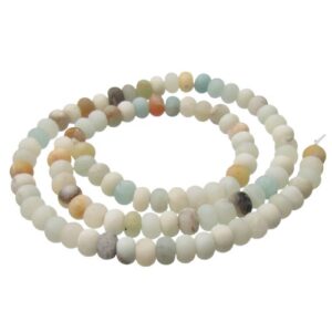 matte amazonite gemstone rondelle beads natural crystals Australia