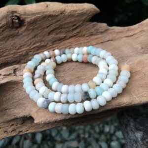matte amazonite gemstone rondelle beads natural crystals Australia