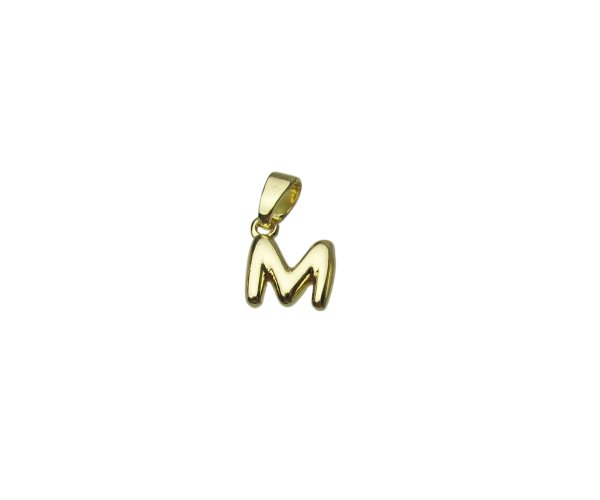 mini initial charms 18k gold M