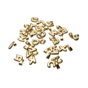 mini initial charms 18k gold