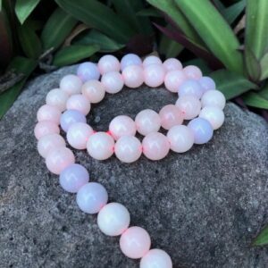 10mm round morganite jade gemstone beads