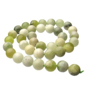 mottled serpentine 10mm round gemstone beads