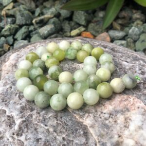mottled serpentine 10mm round gemstone beads