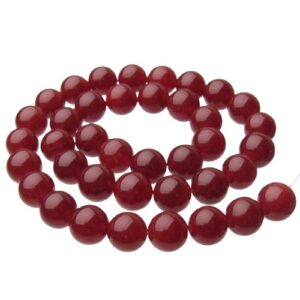 red Malay Jade 10mm round beads