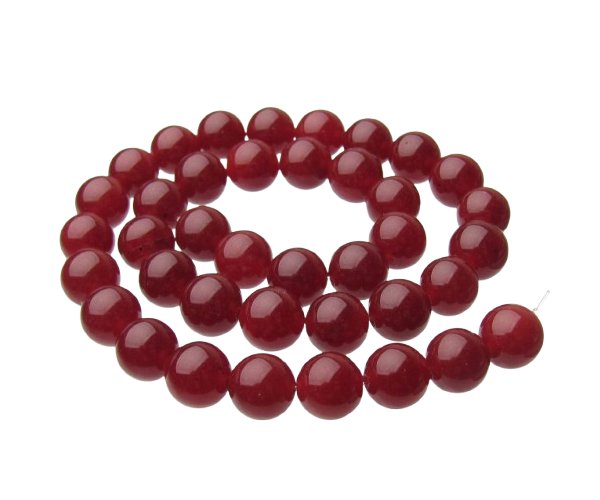 red Malay Jade 10mm round beads