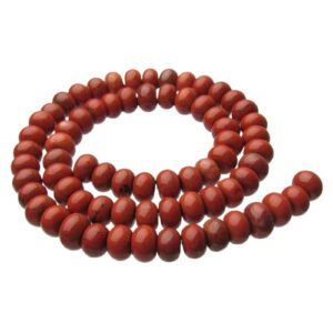 red jasper rondelle gemstone beads natural crystals
