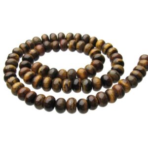 tiger eye rondelle gemstone beads