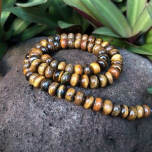 tiger eye rondelle gemstone beads