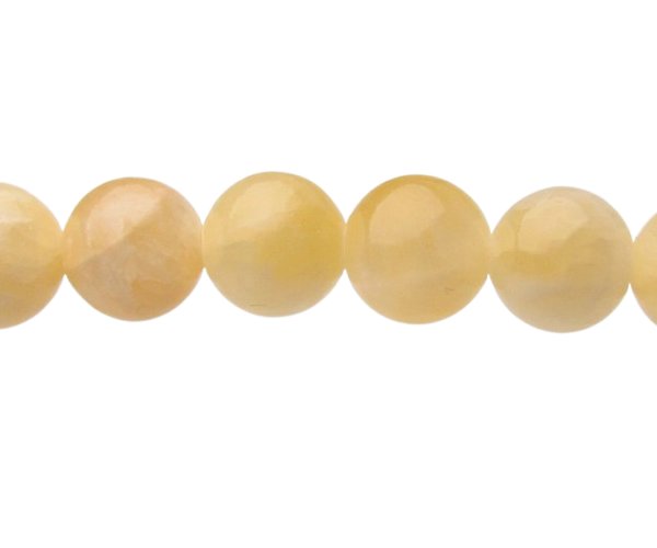 yellow jade 10mm round beads natural crystals