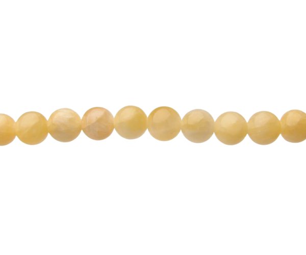 yellow jade 10mm round beads natural crystals