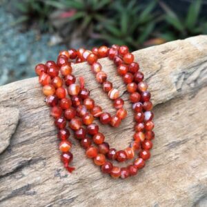 carnelianfaceted4mmroundbeads4 carnelian faceted 4mm gemstone round beads