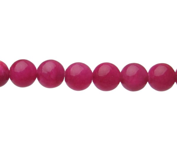 fuchsia pink malay jade round gemstone beads