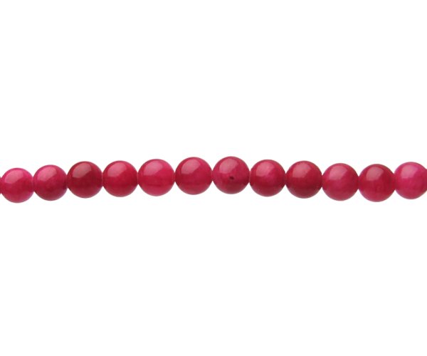 hot pink malay jade 8mm round beads