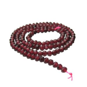 garnet gemstone lantern faceted rondelle beads