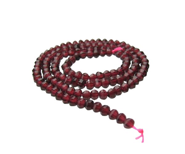 garnet gemstone lantern faceted rondelle beads