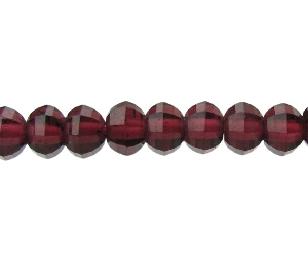 garnet gemstone lantern faceted rondelle beads