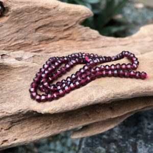 garnet gemstone lantern faceted rondelle beads