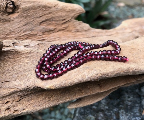 garnet gemstone lantern faceted rondelle beads