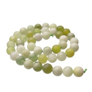 green jade serpentine 8mm round gemstone beads