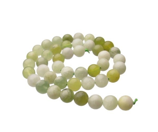 green jade serpentine 8mm round gemstone beads