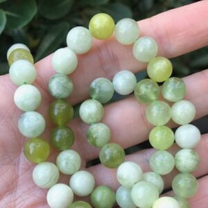 green jade serpentine 8mm round gemstone beads