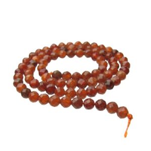 orange garnet faceted 4mm round gemstone beads Australia