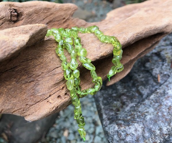 peridot gemstone pebble beads australia