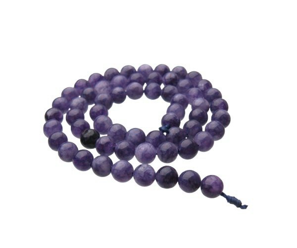 purple jade 6mm round gemstone beads