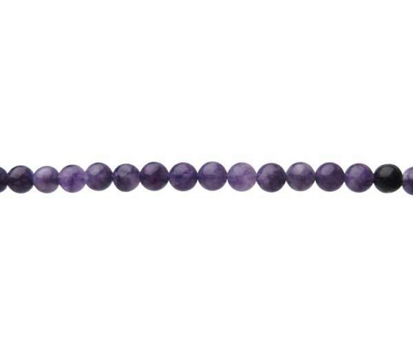 purple jade 6mm round gemstone beads
