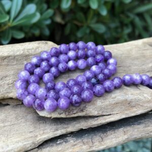 purple jade 6mm round gemstone beads