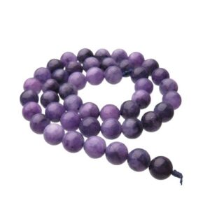 purple jade 8mm round gemstone beads