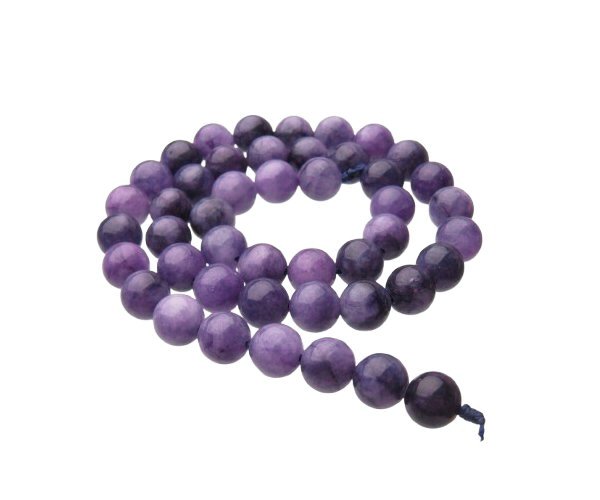 purple jade 8mm round gemstone beads