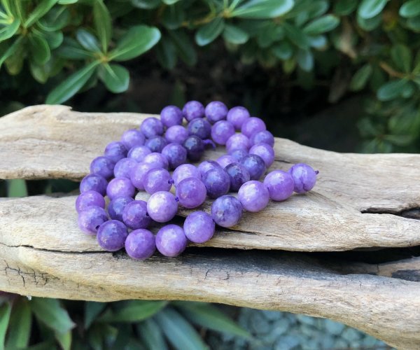 purple jade 8mm round gemstone beads