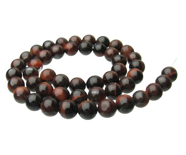 red tiger eye 8mm round gemstone beads