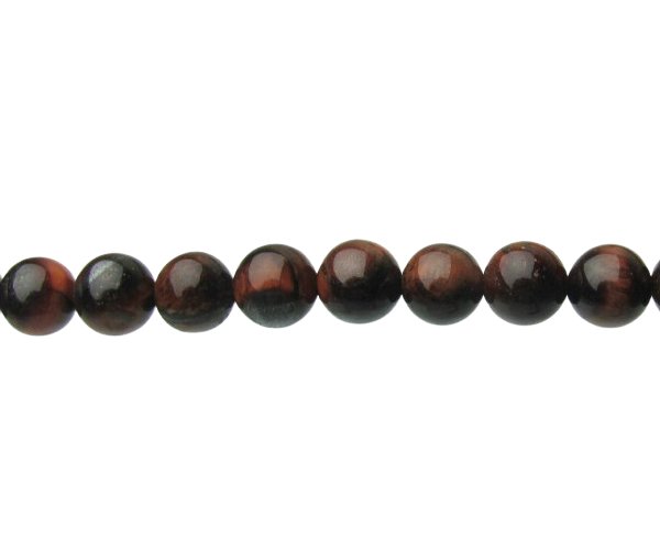 red tiger eye 8mm round gemstone beads