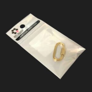 18k gold plated tarnish resistant carabiner for necklace