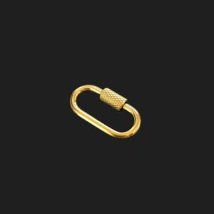 18k gold plated tarnish resistant carabiner for necklace