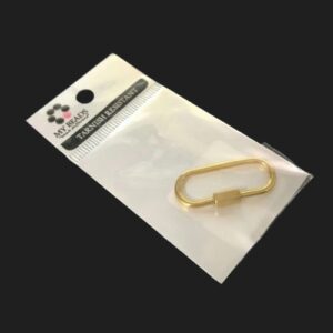 18k gold tarnish resistant carabiner