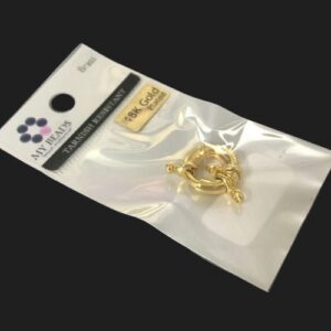 12mm 18k gold plated bolt spring clasp
